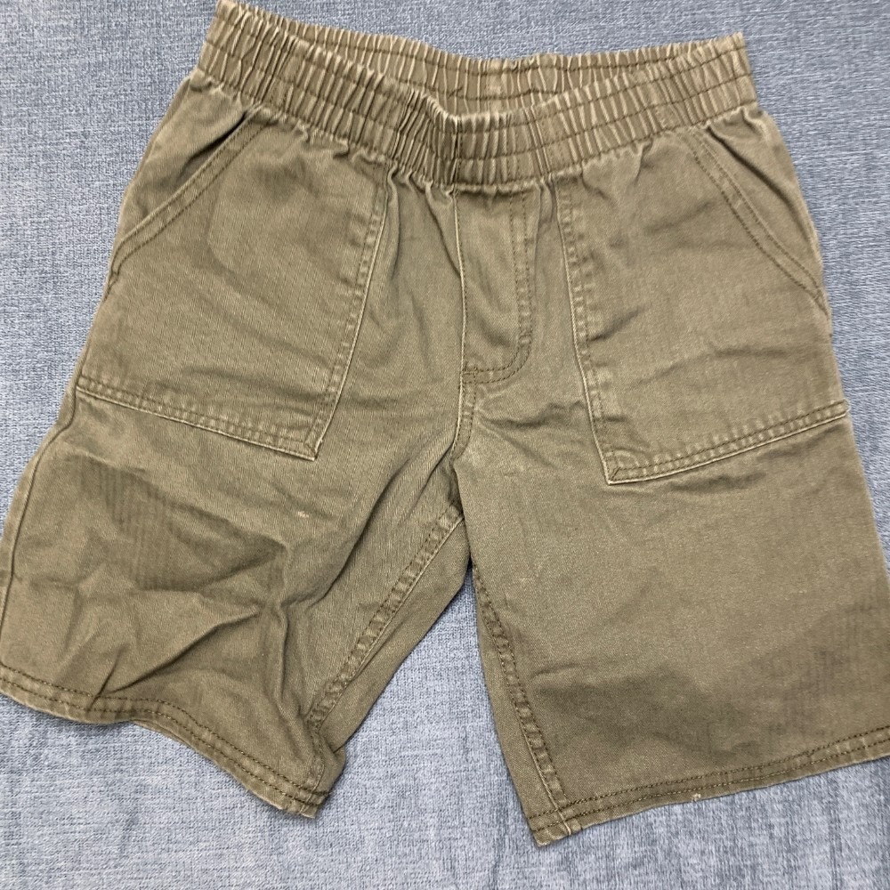 Timberland Shorts Youth M Green Elastic Waistband Patch Pockets Casual Summer \